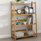 Contemporary Open Back Bamboo Bookshelf Ladder Bookcase with Shelves 28"L x 13"W x 37"H Clearhalo 'Bookcases' 'furn' 'furn_bookcases' 'Furniture' 'Office Furniture' 7429599