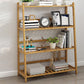 Contemporary Open Back Bamboo Bookshelf Ladder Bookcase with Shelves 31"L x 13"W x 37"H Clearhalo 'Bookcases' 'furn' 'furn_bookcases' 'Furniture' 'Office Furniture' 7429600