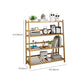 Contemporary Open Back Bamboo Bookshelf Ladder Bookcase with Shelves Clearhalo 'Bookcases' 'furn' 'furn_bookcases' 'Furniture' 'Office Furniture' 7429611