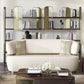 4 Shelves Contemporary Bookcase Standard Metal Open Back Bookshelf Clearhalo 'Bookcases' 'furn' 'furn_bookcases' 'Furniture' 'Office Furniture' 7429615