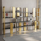 4 Shelves Contemporary Bookcase Standard Metal Open Back Bookshelf Clearhalo 'Bookcases' 'furn' 'furn_bookcases' 'Furniture' 'Office Furniture' 7429617
