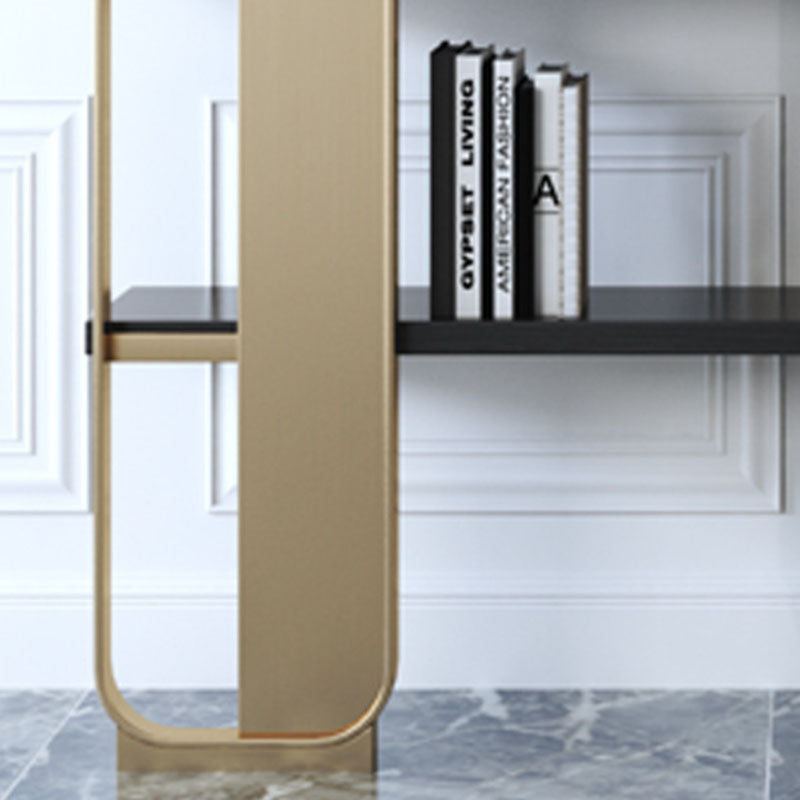 4 Shelves Contemporary Bookcase Standard Metal Open Back Bookshelf Clearhalo 'Bookcases' 'furn' 'furn_bookcases' 'Furniture' 'Office Furniture' 7429623