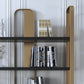 4 Shelves Contemporary Bookcase Standard Metal Open Back Bookshelf Clearhalo 'Bookcases' 'furn' 'furn_bookcases' 'Furniture' 'Office Furniture' 7429624