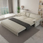 Scandinavian White Futon Sleeper Sofa Pillow Back Futon and Mattress with Storage