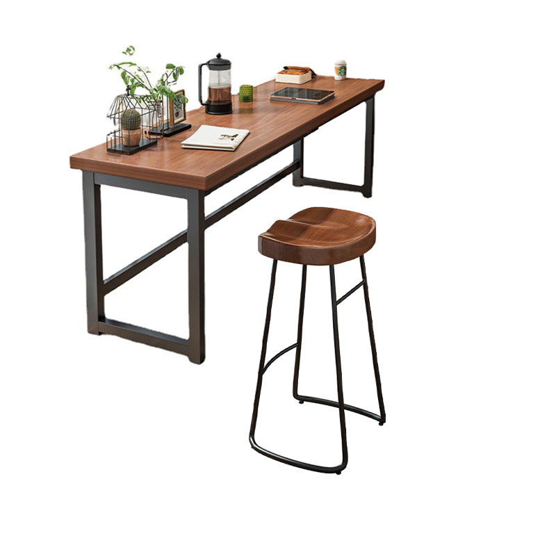 Tavolo da bancone moderno rettangolare in legno Set tavolo da bar da 2/3/4 pezzi per balcone