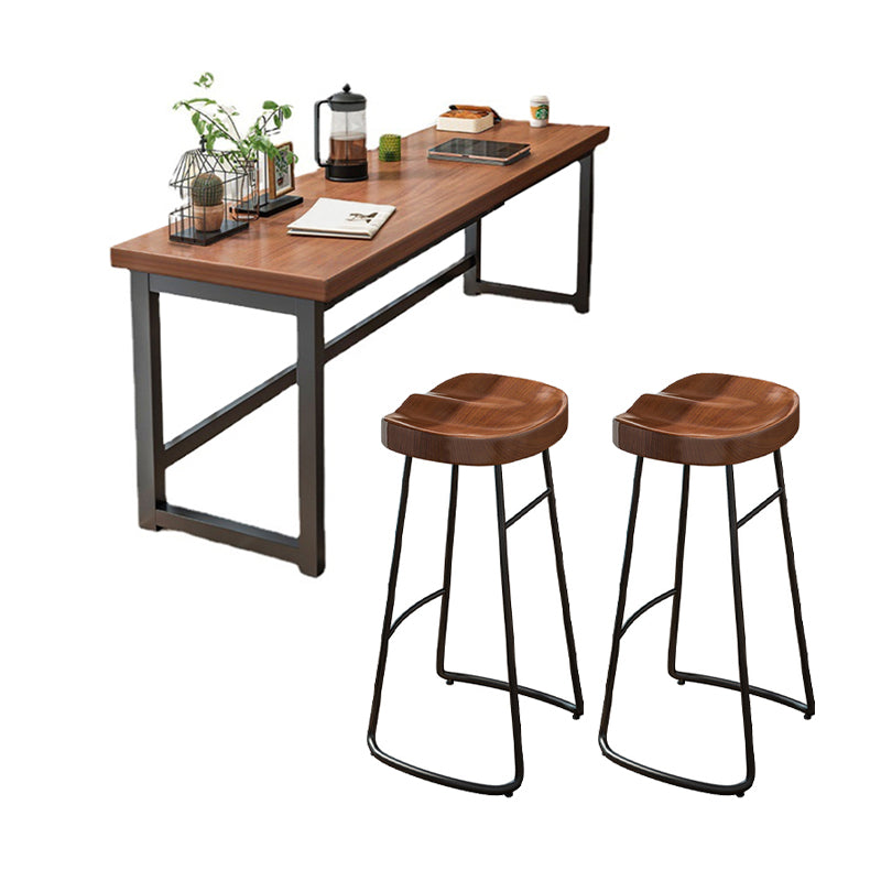 Tavolo da bancone moderno rettangolare in legno Set tavolo da bar da 2/3/4 pezzi per balcone