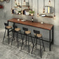 Set tavolo da bar rettangolare industriale Set tavolo da bar in legno marrone da 1/2/5 pezzi