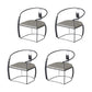 Glam Style Dining Chair Upholstered Arm Chair with Metal Base Black 4 Piece Set Clearhalo 'Dining Chairs' 'Dining Tables & Seating' 'dining_chair' 'furn' 'furn_dining_chair' 'Furniture' 'Kitchen & Dining Furniture' 7434066
