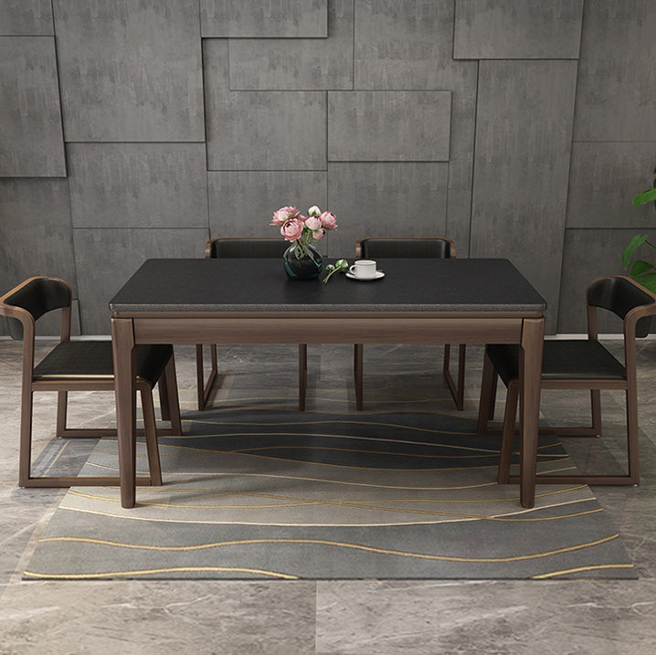 Mesa de comedor de piedra de 4 pies, mesa de comedor de estilo moderno para el hogar