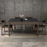 Mesa de comedor de piedra de 4 pies, mesa de comedor de estilo moderno para el hogar