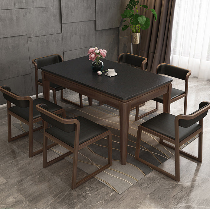 Mesa de comedor de piedra de 4 pies, mesa de comedor de estilo moderno para el hogar