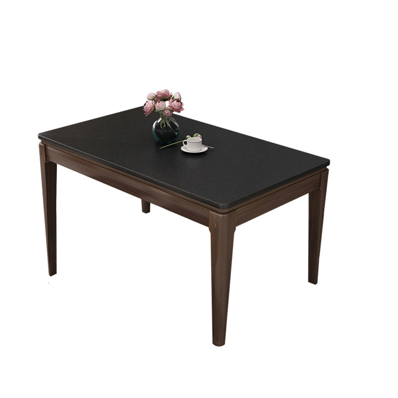 Mesa de comedor de piedra de 4 pies, mesa de comedor de estilo moderno para el hogar