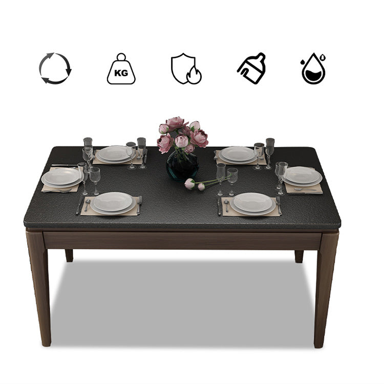 Mesa de comedor de piedra de 4 pies, mesa de comedor de estilo moderno para el hogar