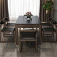Mesa de comedor de piedra de 4 pies, mesa de comedor de estilo moderno para el hogar