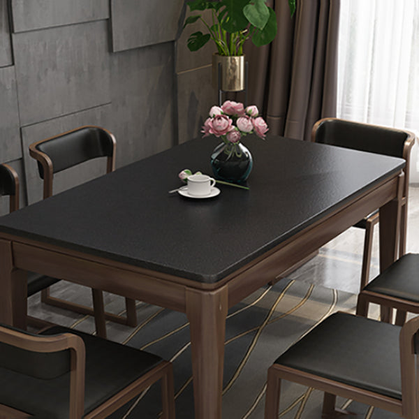Mesa de comedor de piedra de 4 pies, mesa de comedor de estilo moderno para el hogar