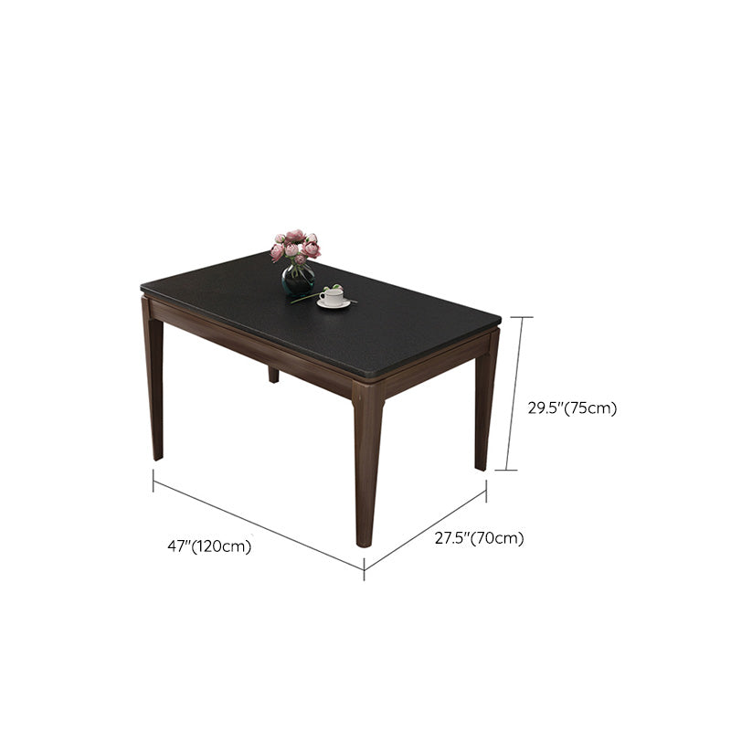 Mesa de comedor de piedra de 4 pies, mesa de comedor de estilo moderno para el hogar