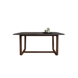 Table de salle à manger rectangulaire Simplicity Collection de salle à manger en pierre avec base à tréteaux