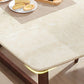 Table de salle à manger rectangulaire Simplicity Collection de salle à manger en pierre avec base à tréteaux