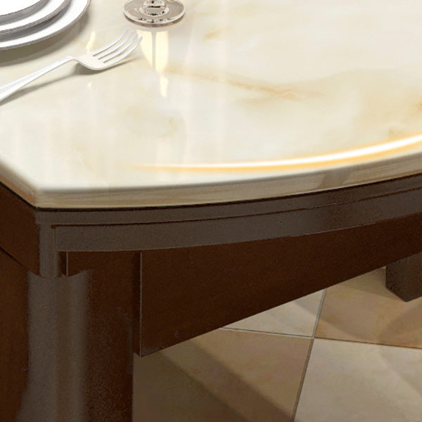 Extendable Dining Table Marble Top Table for Kitchen Dining Room