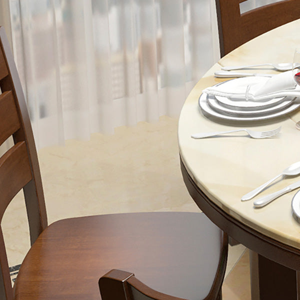 Extendable Dining Table Marble Top Table for Kitchen Dining Room