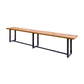Industrial Trestle Base Dining Table Metal and Wood Dining Table Without Chairs Clearhalo 'Dining Tables & Seating' 'Dining Tables' 'dining_table' 'furn' 'furn_dining_table' 'Furniture' 'Kitchen & Dining Furniture' 7434163