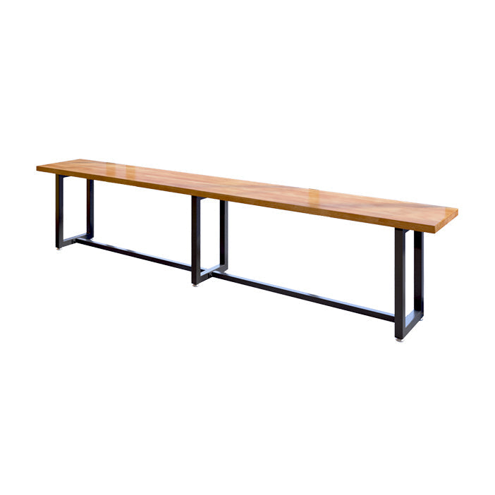 Industrial Trestle Base Dining Table Metal and Wood Dining Table Without Chairs Clearhalo 'Dining Tables & Seating' 'Dining Tables' 'dining_table' 'furn' 'furn_dining_table' 'Furniture' 'Kitchen & Dining Furniture' 7434163