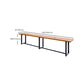 Industrial Trestle Base Dining Table Metal and Wood Dining Table Clearhalo 'Dining Tables & Seating' 'Dining Tables' 'dining_table' 'furn' 'furn_dining_table' 'Furniture' 'Kitchen & Dining Furniture' 7434180
