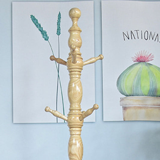 Appuntamento per abiti moderni in legno massiccio con ganci per cappotto con ganci per cappotto