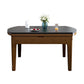 Moderne stenen schaalbare eettafel met houten onderstel voor eetkamer