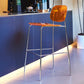 Sgabelli da bar in plastica in stile industriale sgabelli da bar senza schienale con poggiapiedi