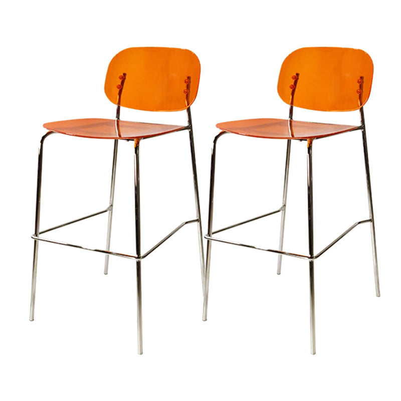 Sgabelli da bar in plastica in stile industriale sgabelli da bar senza schienale con poggiapiedi