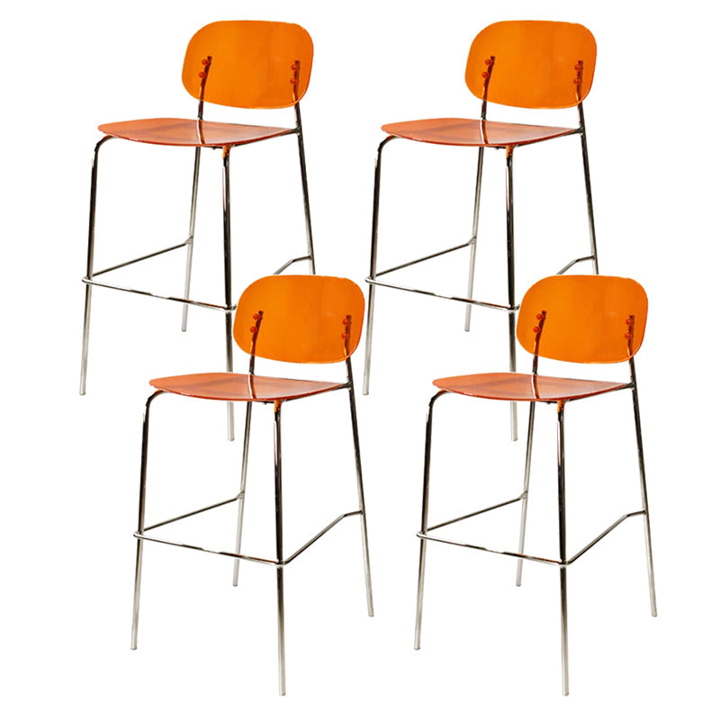 Sgabelli da bar in plastica in stile industriale sgabelli da bar senza schienale con poggiapiedi