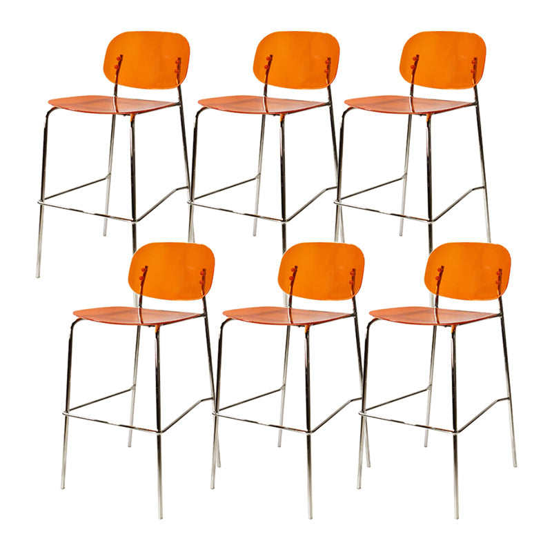 Sgabelli da bar in plastica in stile industriale sgabelli da bar senza schienale con poggiapiedi