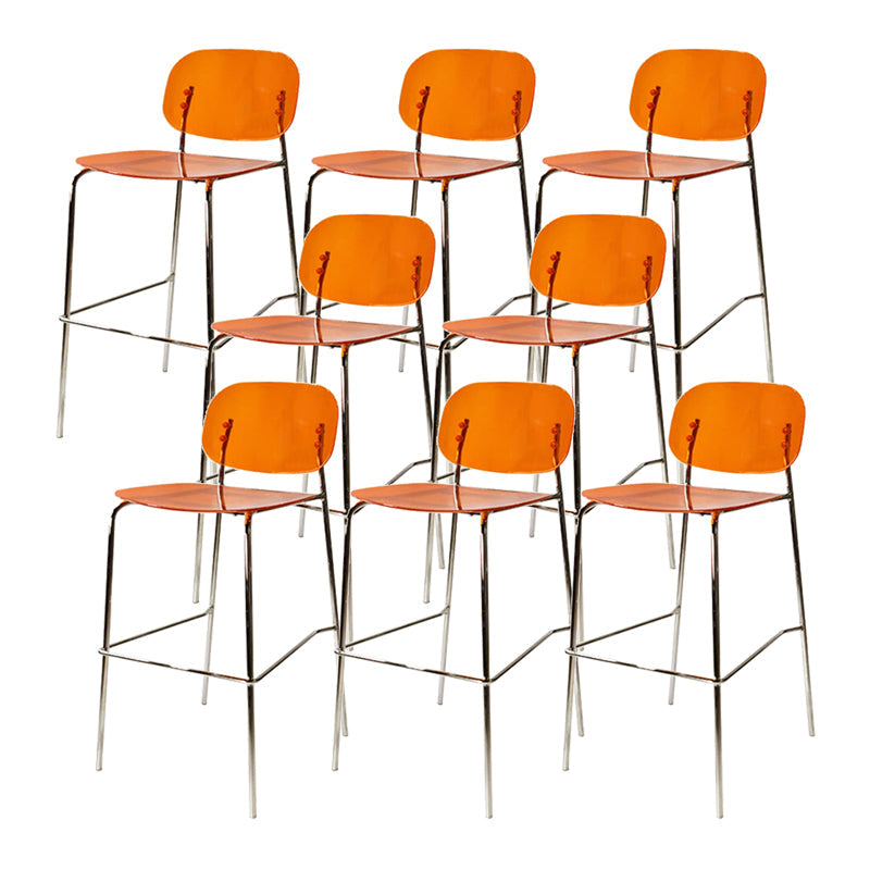 Sgabelli da bar in plastica in stile industriale sgabelli da bar senza schienale con poggiapiedi