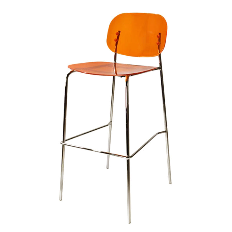 Sgabelli da bar in plastica in stile industriale sgabelli da bar senza schienale con poggiapiedi