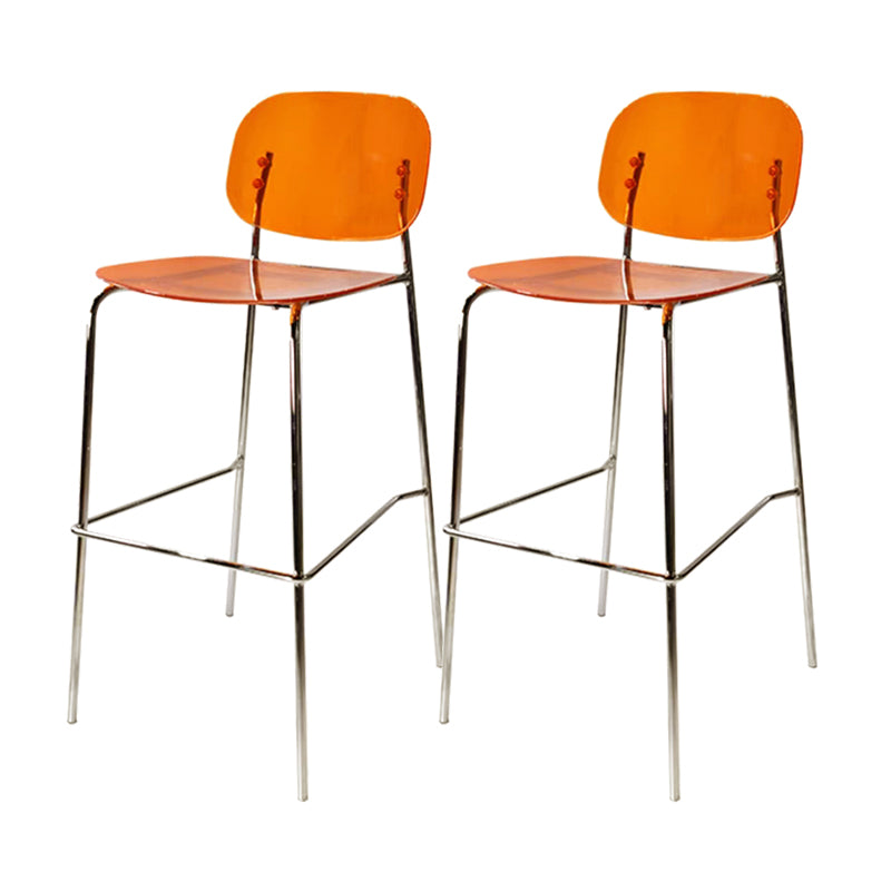 Sgabelli da bar in plastica in stile industriale sgabelli da bar senza schienale con poggiapiedi