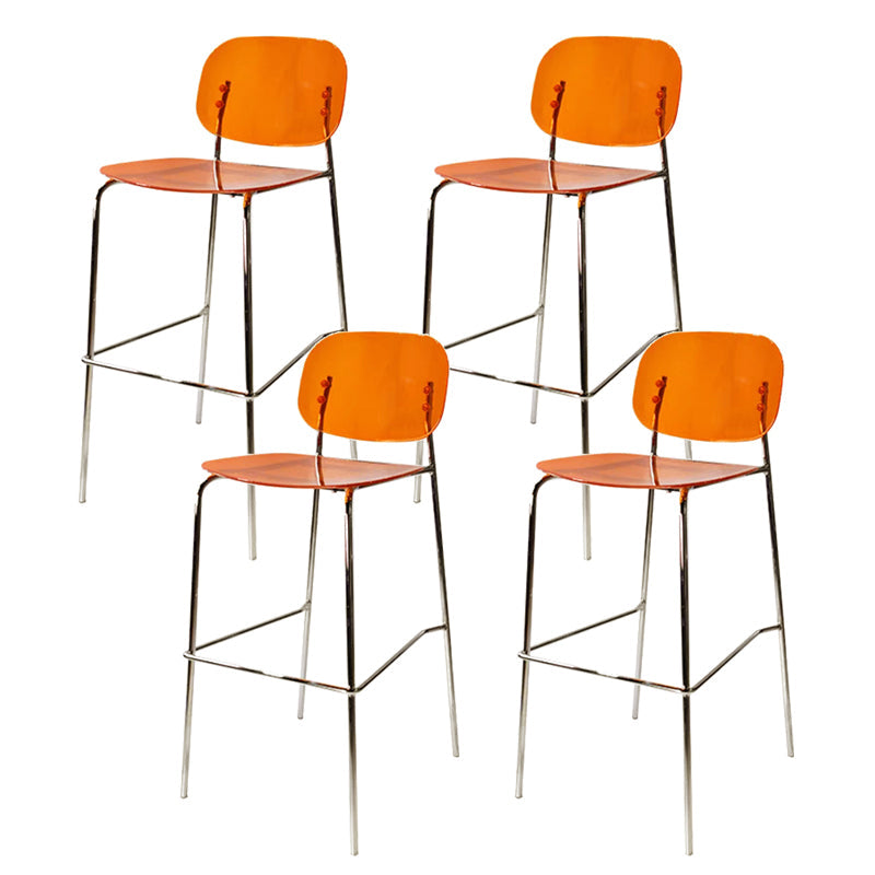 Sgabelli da bar in plastica in stile industriale sgabelli da bar senza schienale con poggiapiedi