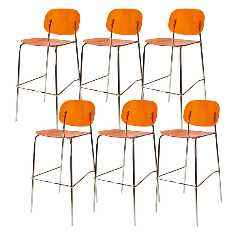 Sgabelli da bar in plastica in stile industriale sgabelli da bar senza schienale con poggiapiedi