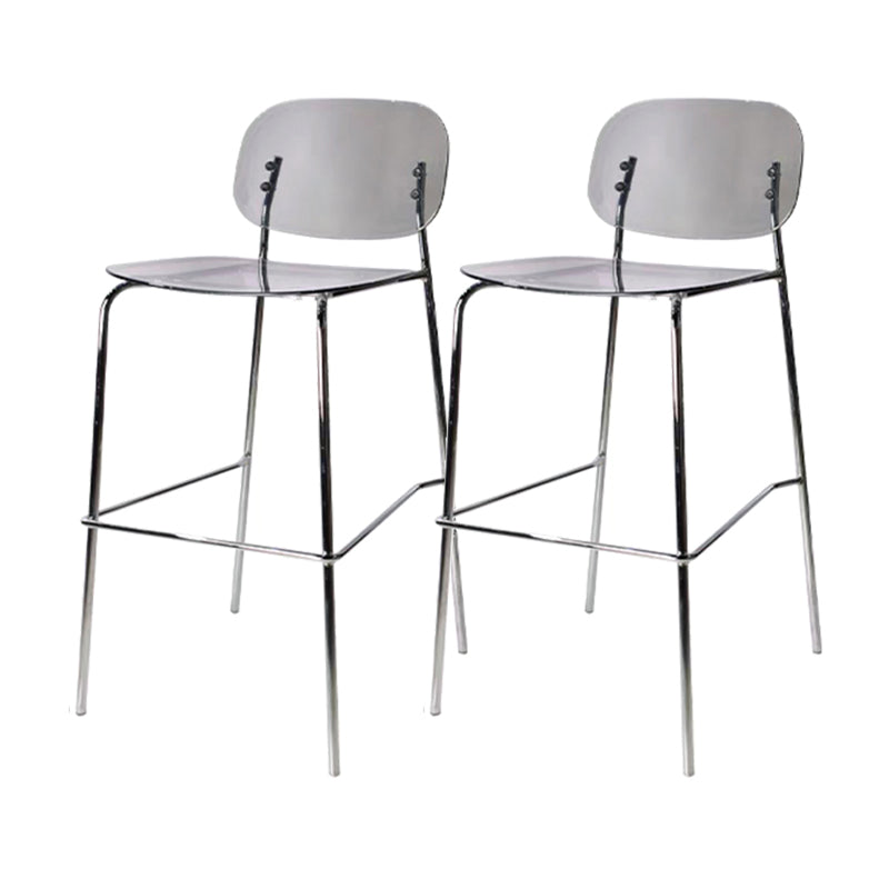 Sgabelli da bar in plastica in stile industriale sgabelli da bar senza schienale con poggiapiedi