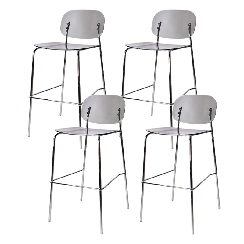 Sgabelli da bar in plastica in stile industriale sgabelli da bar senza schienale con poggiapiedi