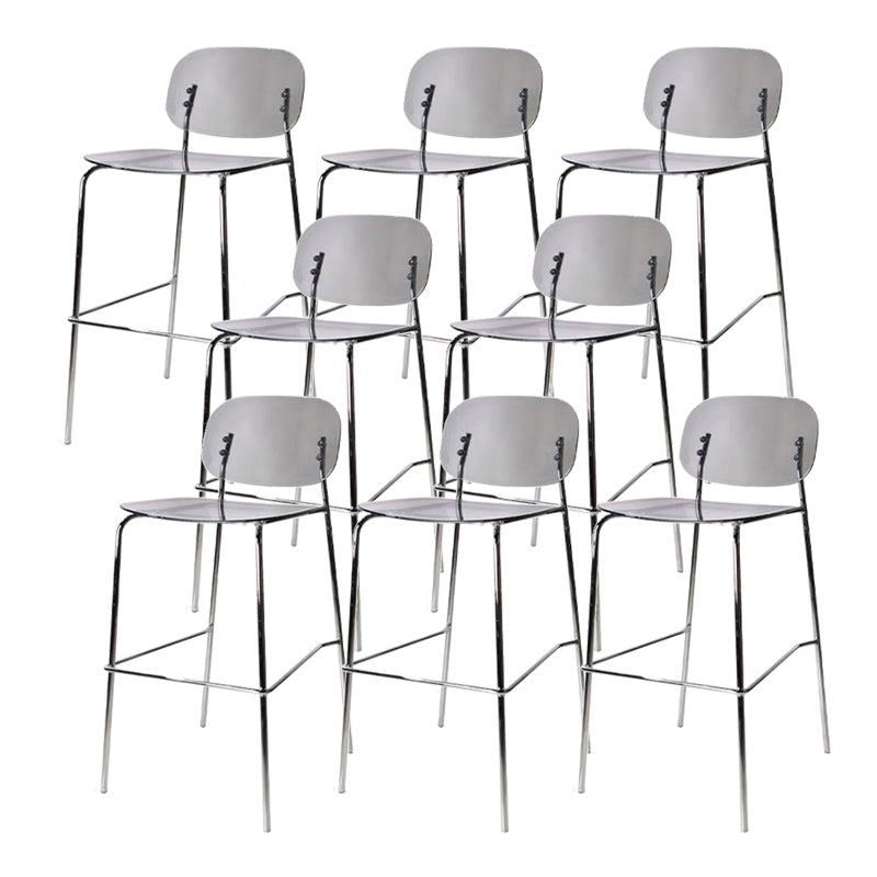 Sgabelli da bar in plastica in stile industriale sgabelli da bar senza schienale con poggiapiedi