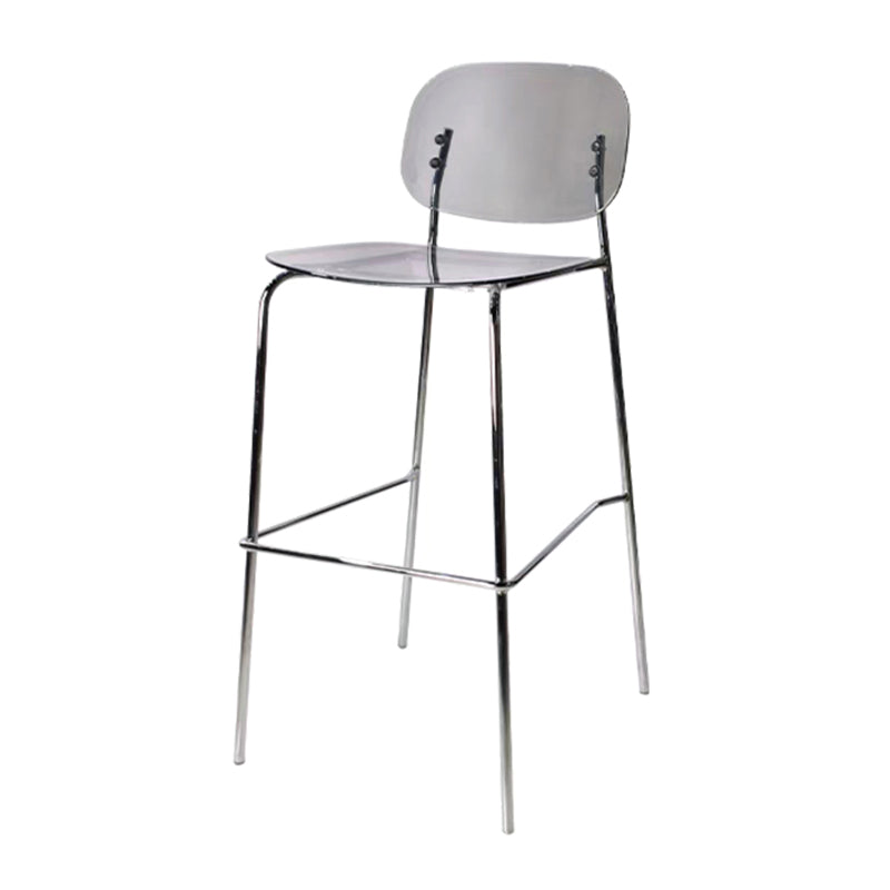Sgabelli da bar in plastica in stile industriale sgabelli da bar senza schienale con poggiapiedi