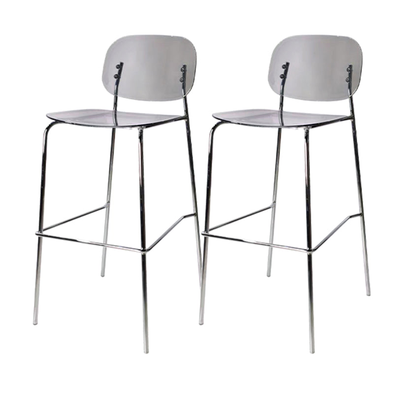Sgabelli da bar in plastica in stile industriale sgabelli da bar senza schienale con poggiapiedi