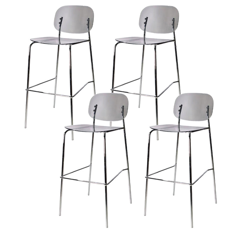 Sgabelli da bar in plastica in stile industriale sgabelli da bar senza schienale con poggiapiedi