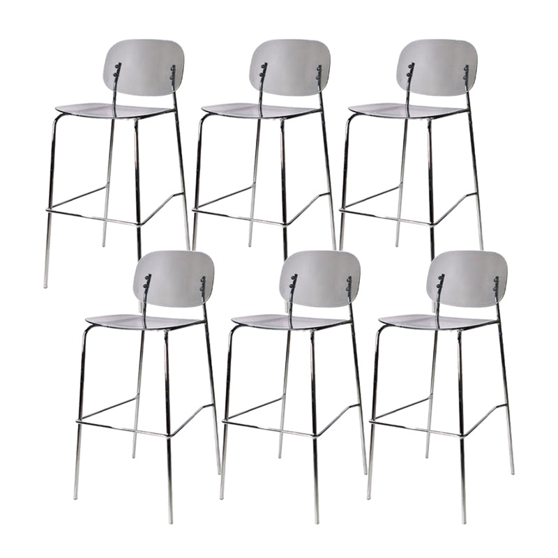 Sgabelli da bar in plastica in stile industriale sgabelli da bar senza schienale con poggiapiedi