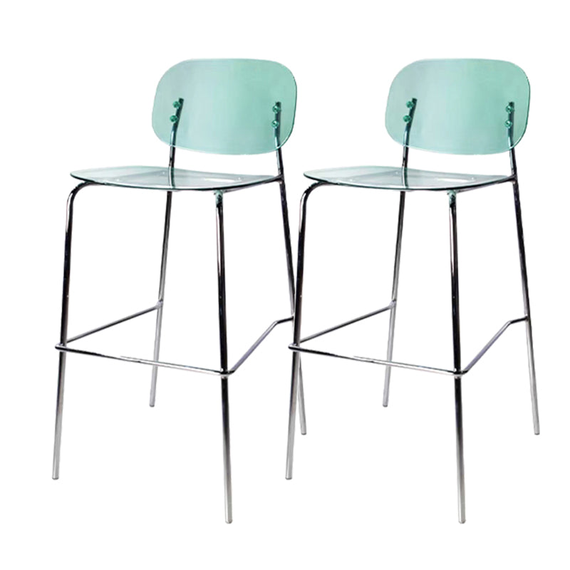 Sgabelli da bar in plastica in stile industriale sgabelli da bar senza schienale con poggiapiedi
