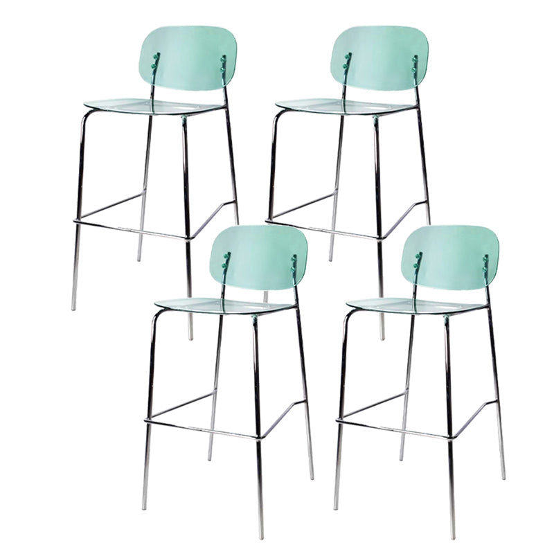 Sgabelli da bar in plastica in stile industriale sgabelli da bar senza schienale con poggiapiedi