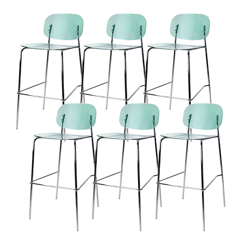 Sgabelli da bar in plastica in stile industriale sgabelli da bar senza schienale con poggiapiedi