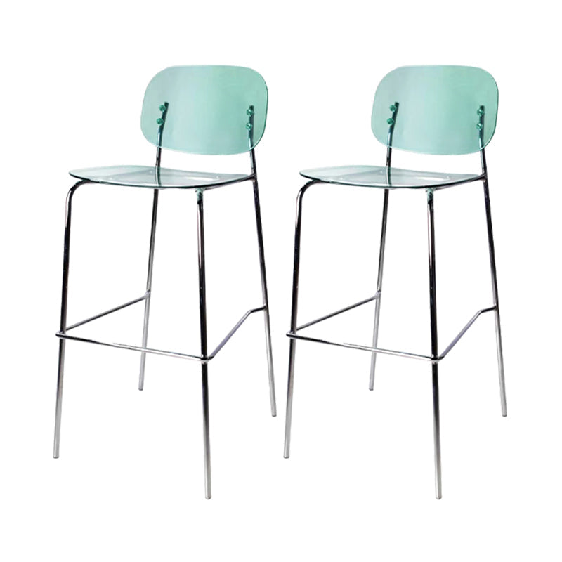 Sgabelli da bar in plastica in stile industriale sgabelli da bar senza schienale con poggiapiedi
