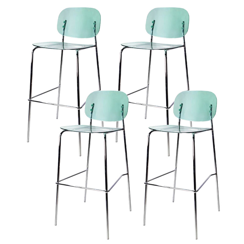 Sgabelli da bar in plastica in stile industriale sgabelli da bar senza schienale con poggiapiedi